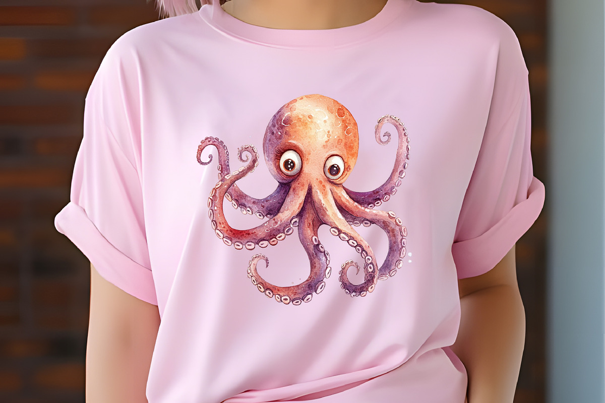 Octopus Watercolor ClipArt's, an Illustration by RobertsArt (Photo 2 of 7)