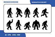 Sasquatch Icon Minimalist Bigfoot, a Solid Icon by Fontmine Studio (Thumbnail 1 of 3)
