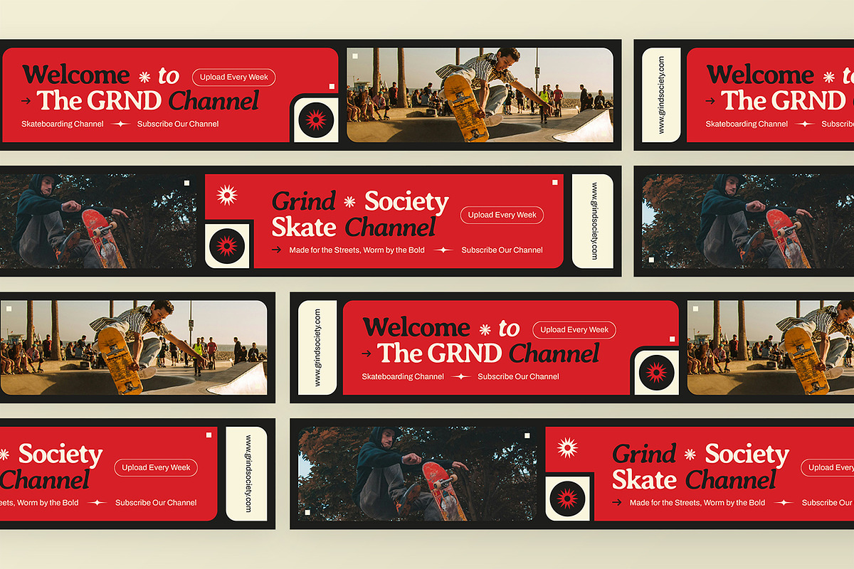 Grind Society - Youtube Banner, a Social Media Template by StreaksideStd (Photo 3 of 3)