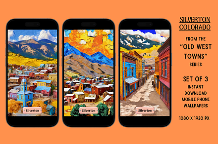 Mobile Phone Wallpaper (Silverton), a Wallpaper Graphic by Shisa Images