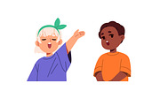 Happy kids singing songs set, a Person Illustration by PaperTrident (Thumbnail 8 of 11)