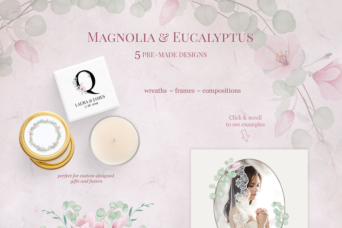 Magnolia & Eucalyptus Alphabet, an Illustration by Maggie Stilwell Design (Photo 3 of 5)