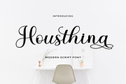 Housthina Script, a Script Font by Has_rizal (Thumbnail 1 of 7)