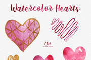 Lovely Hearts Watercolor Clipart, a Decorative Illustration by LeMagiqueBoutique (Thumbnail 4 of 6)