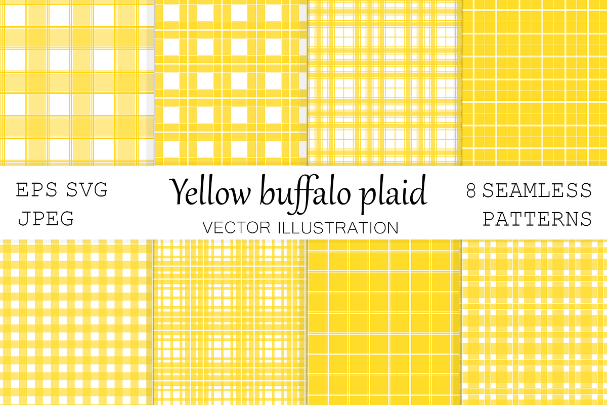 Yellow Buffalo plaid pattern, a Pattern Graphic by IrinaShishkova (Photo 1 of 7)
