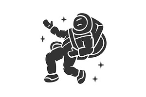 Astronaut Glyph Icon