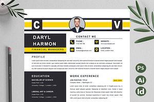 Yellow Minimal CV Download