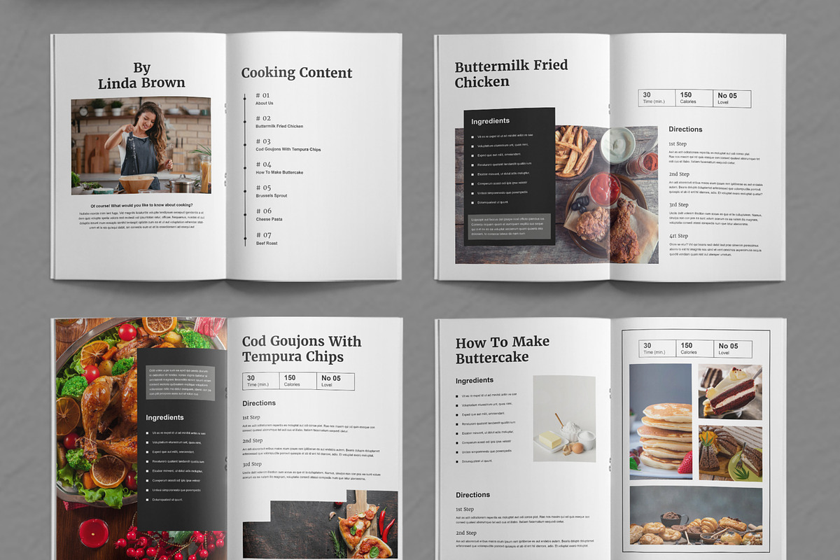 Cook Book Cooking Magazine Layout, a Magazine Template by ContestDesign (Photo 2 of 4)