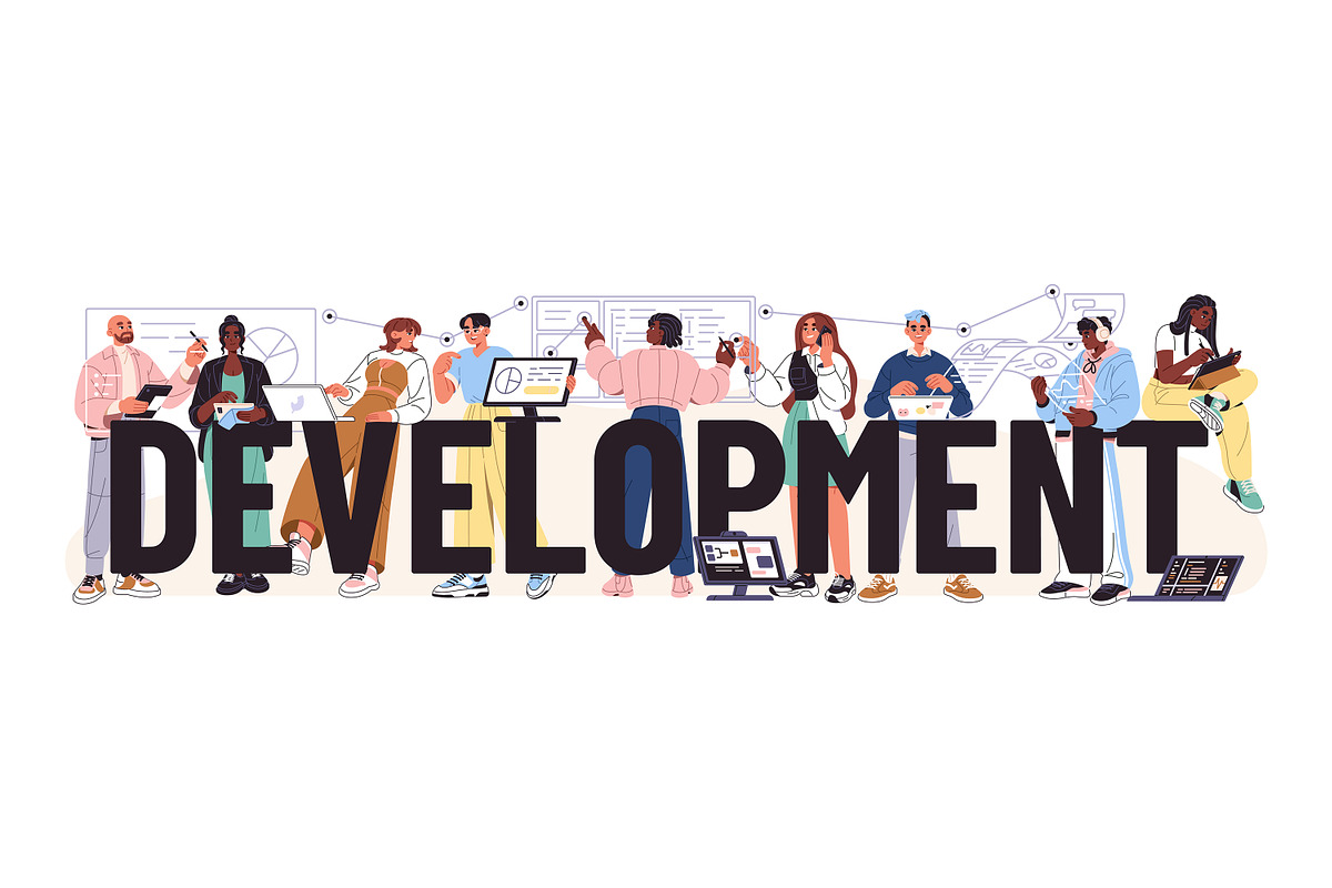 Programming development concept, a Person Illustration by PaperTrident (Photo 1 of 2)