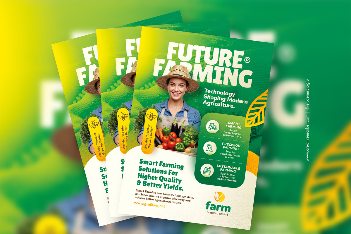 Organic Farming Flyer Template, a Flyer Template by grafilker (Photo 1 of 2)
