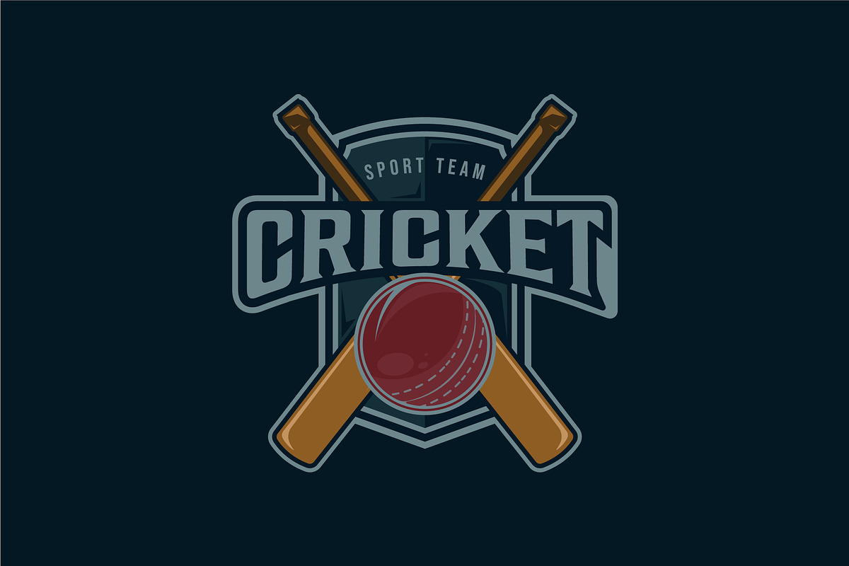 cricket sport emblem logo vector, a Branding & Logo Template by zyxroun shop