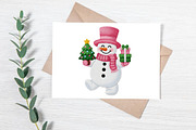 Christmas Snowman Png, an Illustration by Canvas Craft (Thumbnail 6 of 6)