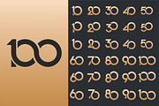 number 10 to 100 logo design, a Branding & Logo Template by BARONSTD (Thumbnail 1 of 3)