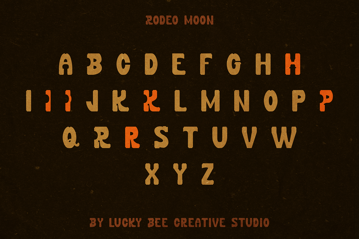 Rodeo Moon A Western Slab Serif Font, a Slab Serif Font by Lucky Bee Creative Studio (Photo 2 of 8)