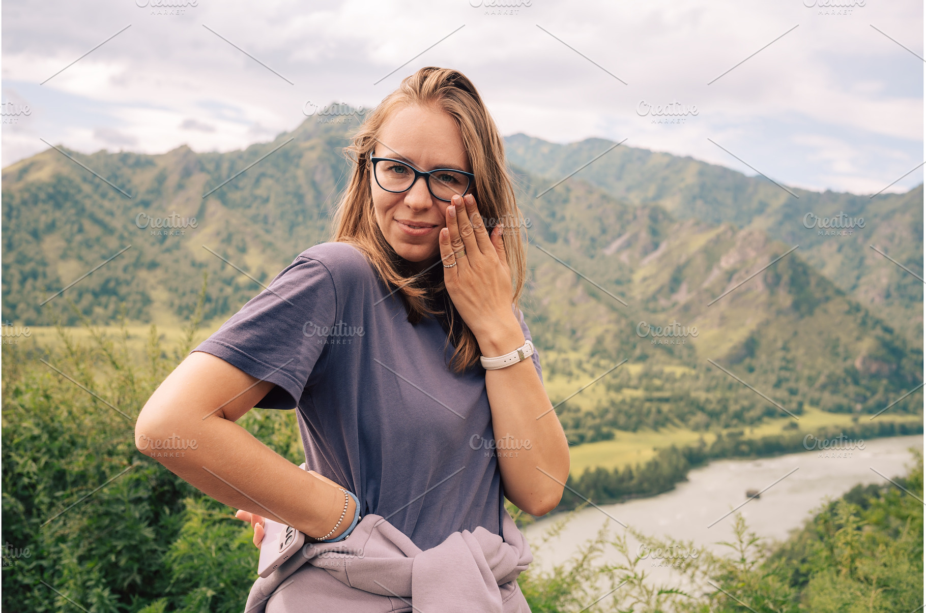 Woman at the river Katun, a Person Photo by Jan Jack Russo Media