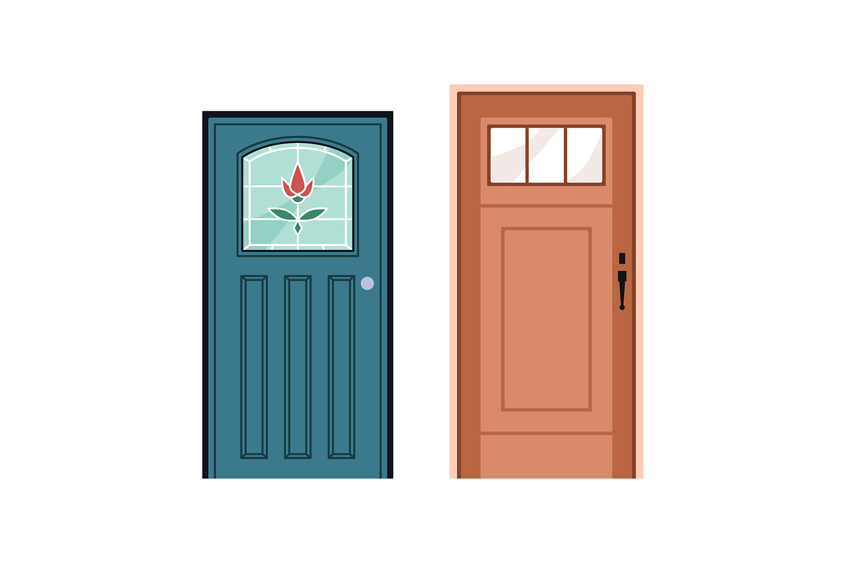 Front doors, home entrances set, an Object Illustration by Good Studio (Photo 2 of 6)