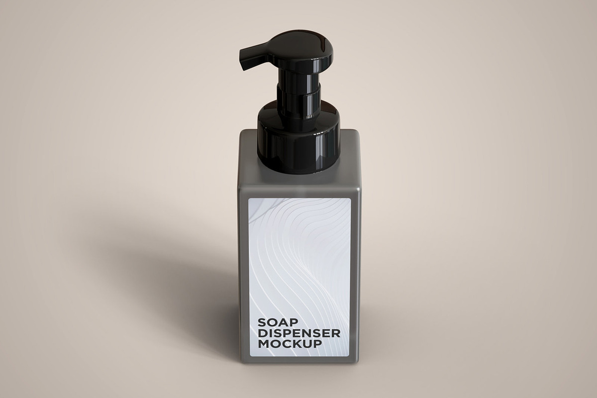 Soap Dispenser Square Bottle Mockup, a Packaging Mockup by Muhazdinata (Photo 11 of 18)