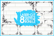 Flower Silhouette Frame Pack, an Illustration by Amazin_art (Thumbnail 1 of 9)