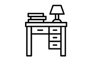 Desk Line Icon, an Icon by Pexelpy (Thumbnail 1 of 2)