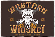 Western Whiskey, a Script Font by VozzyStock (Thumbnail 1 of 9)