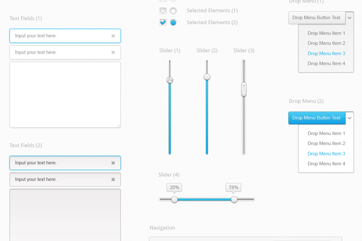 Crisp UI Kit, an UI Kit Template by Lewis Bell (Photo 2 of 4)
