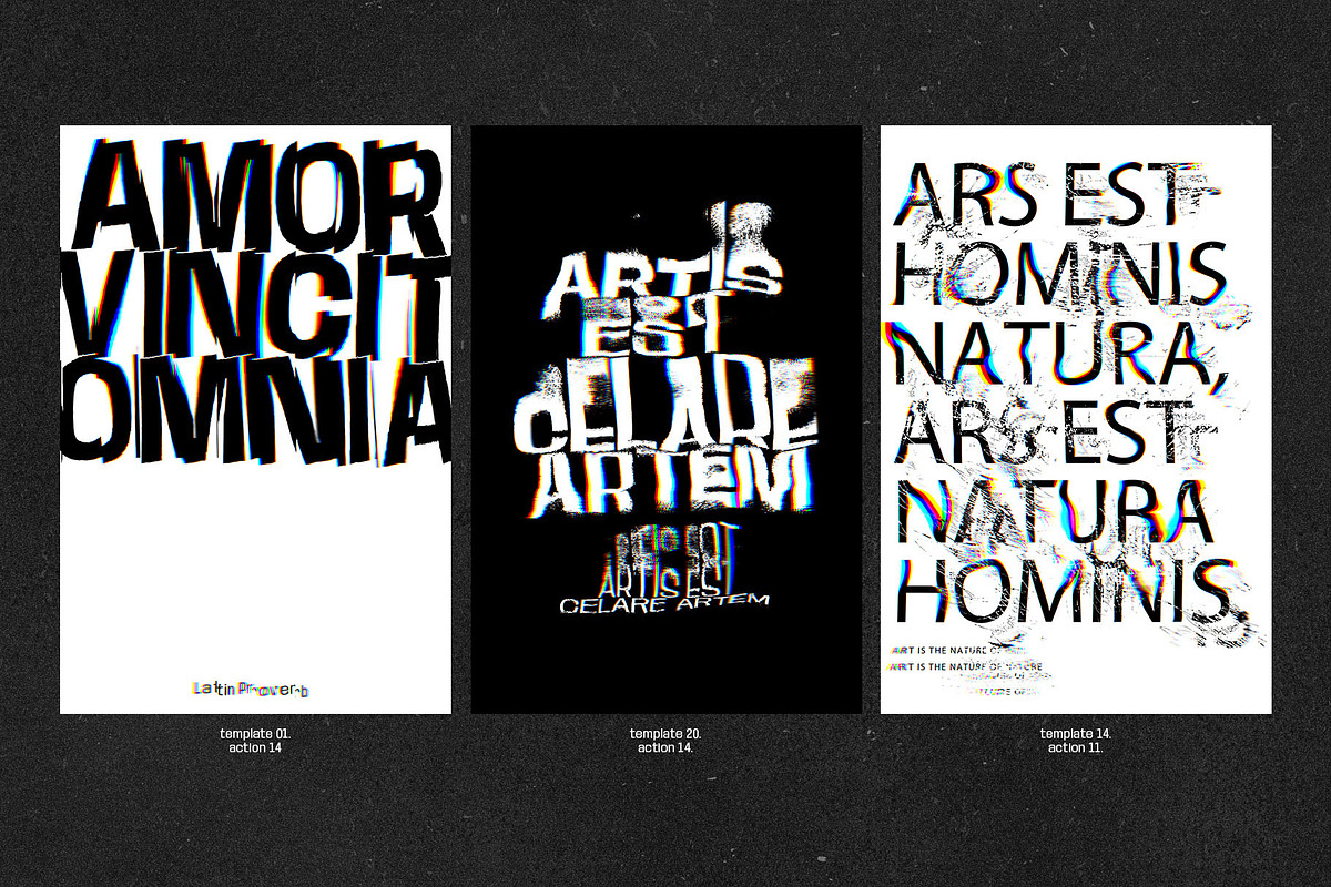 Distorted Text Effect Templates, a Background Graphic by Inartflow (Photo 17 of 23)