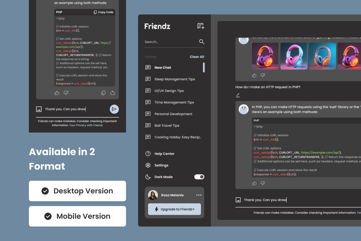 Friendz - AI Chatbot Dashboard V1, a Landing Page Template by twinstd