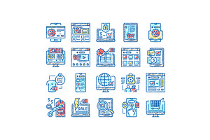 Ecommerce And Online Shopping Icons, an Object Illustration by pikepicture