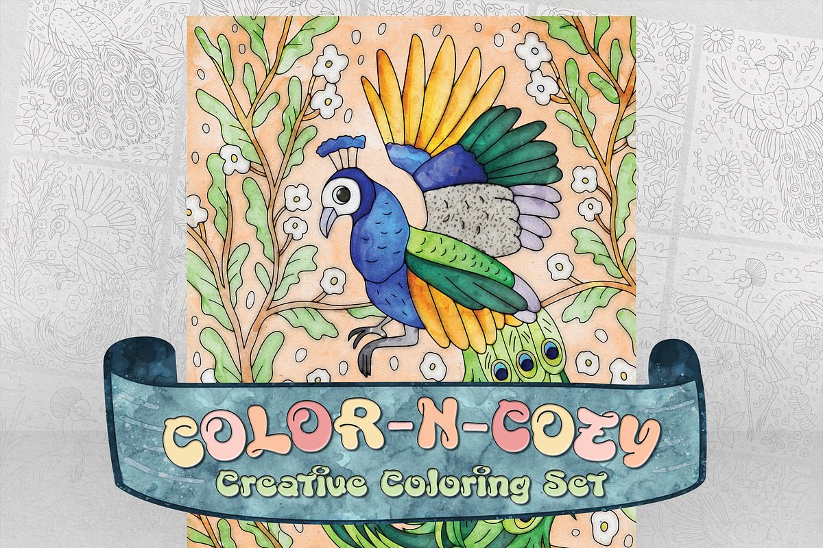 Digital Coloring Set, an Animal Illustration by Adirondack Canvas Studio (Photo 1 of 8)