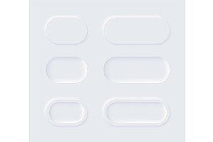Neumorphic buttons. Simple, an Illustration by Things for designers