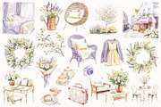 Spring Is Here. Purple Edition., a Seasonal Illustration by PeDe Designs (Thumbnail 7 of 14)