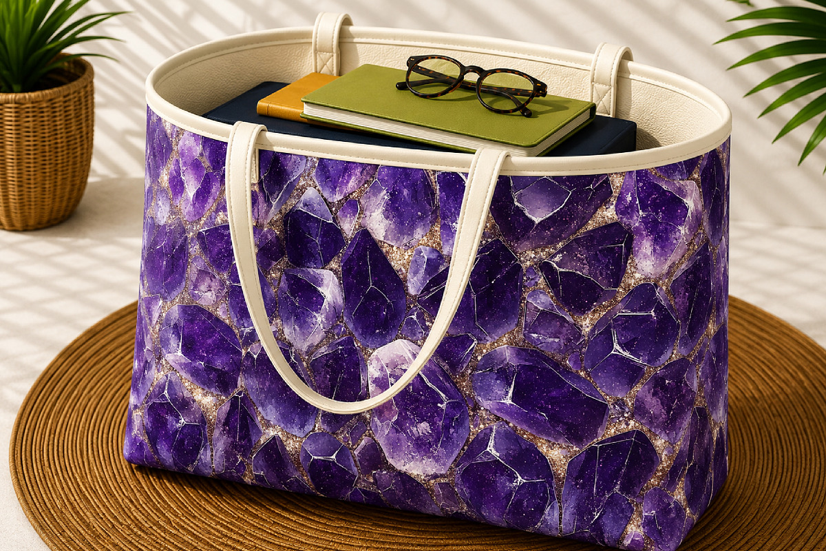 Amethyst Metallic and Stone Textures, a Pattern Graphic by Canvas Craft (Photo 5 of 9)