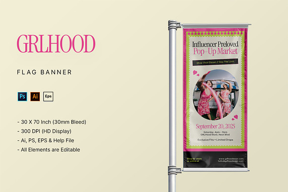 GRLHood - Flag Banner preview 4