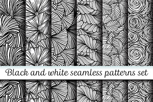 6 Black And White Floral Patterns