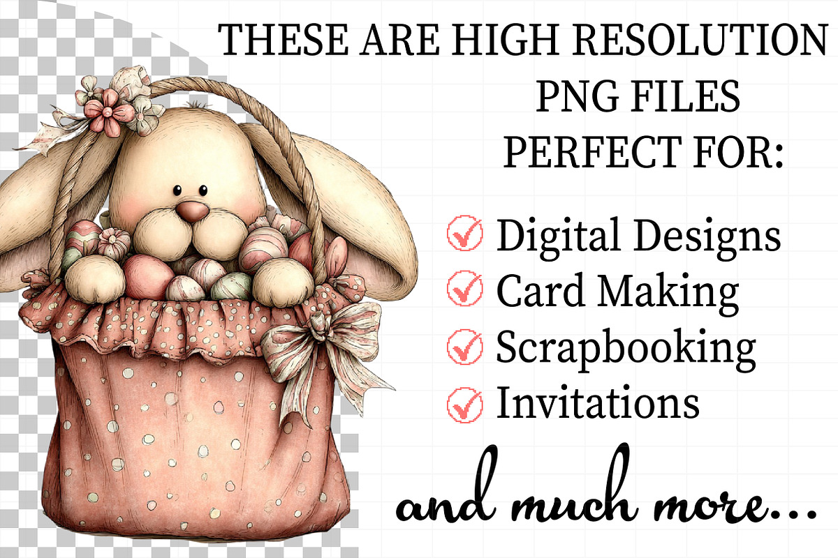 Easter Basket Clipart Set, an Illustration by Daily.Designs (Photo 2 of 8)