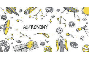 Astronomy Concept For Banner Design