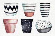 Cactus clipart with pots, a Decorative Illustration by Colibri Watercolor (Thumbnail 5 of 5)
