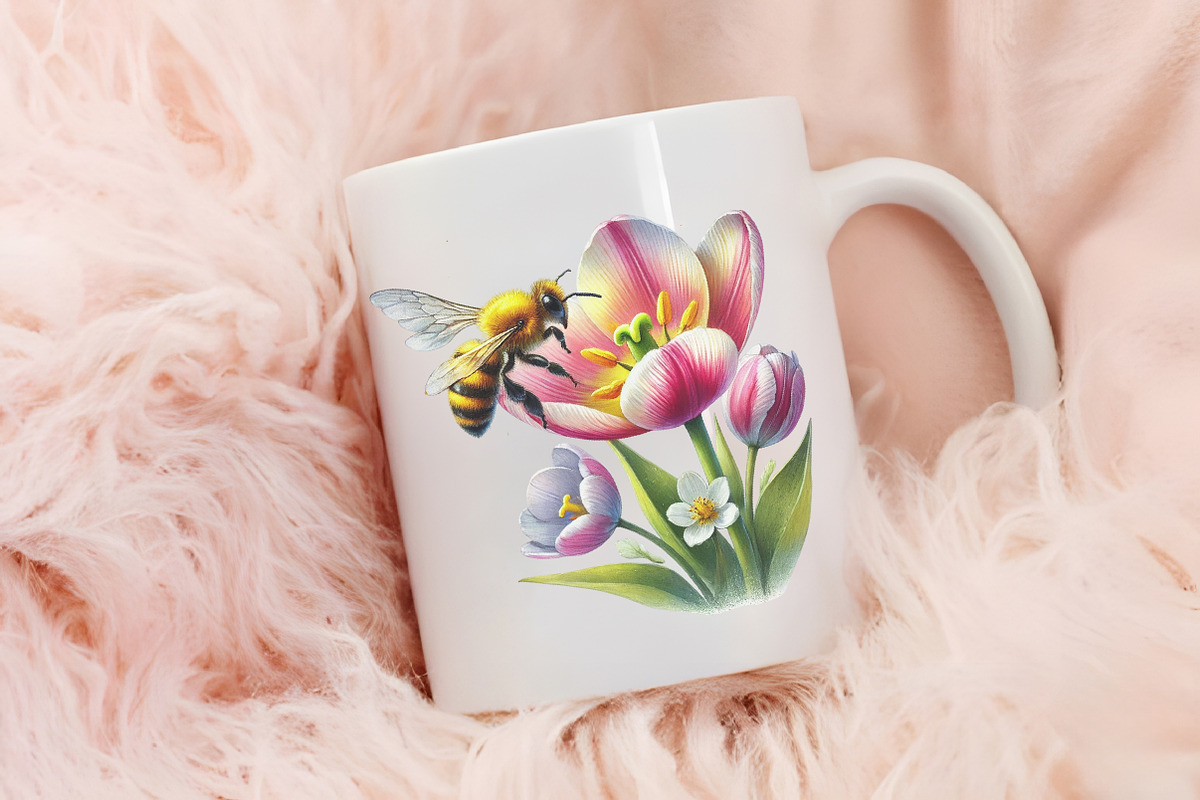 Spring bees clipart, an Illustration by RobertsArt (Photo 2 of 7)