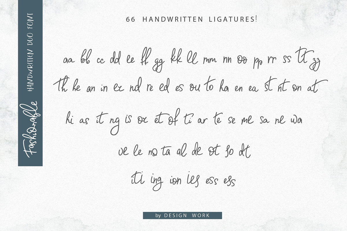 Fashionable Duo Font & Illustr., a Script Font by Designwork (Photo 17 of 20)