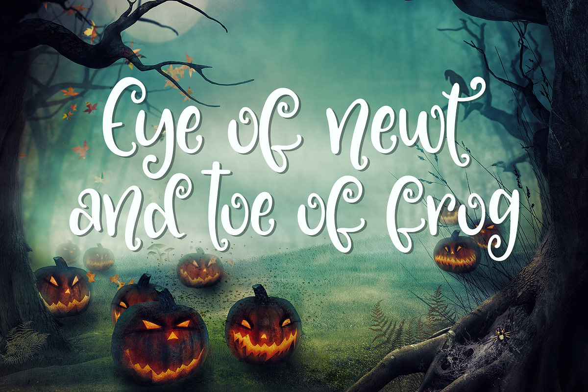 Something Wicked -spooky script font, a Font by Amber Nest Design (Photo 2 of 10)