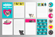 Pugs. Emotions and activities., an Illustration by Martyshova (Thumbnail 2 of 5)