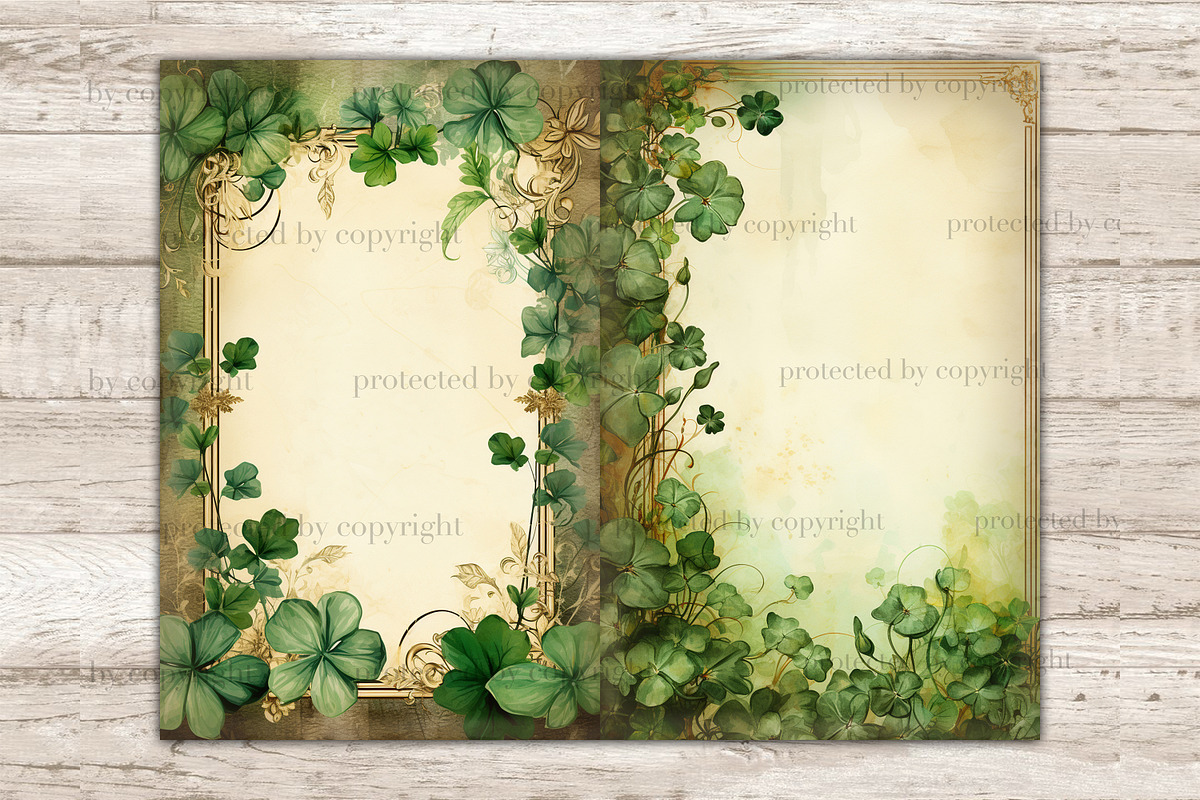 St. Patrick's Day Junk Journal Paper, a Decorative Illustration by GlamArtZhanna (Photo 8 of 10)