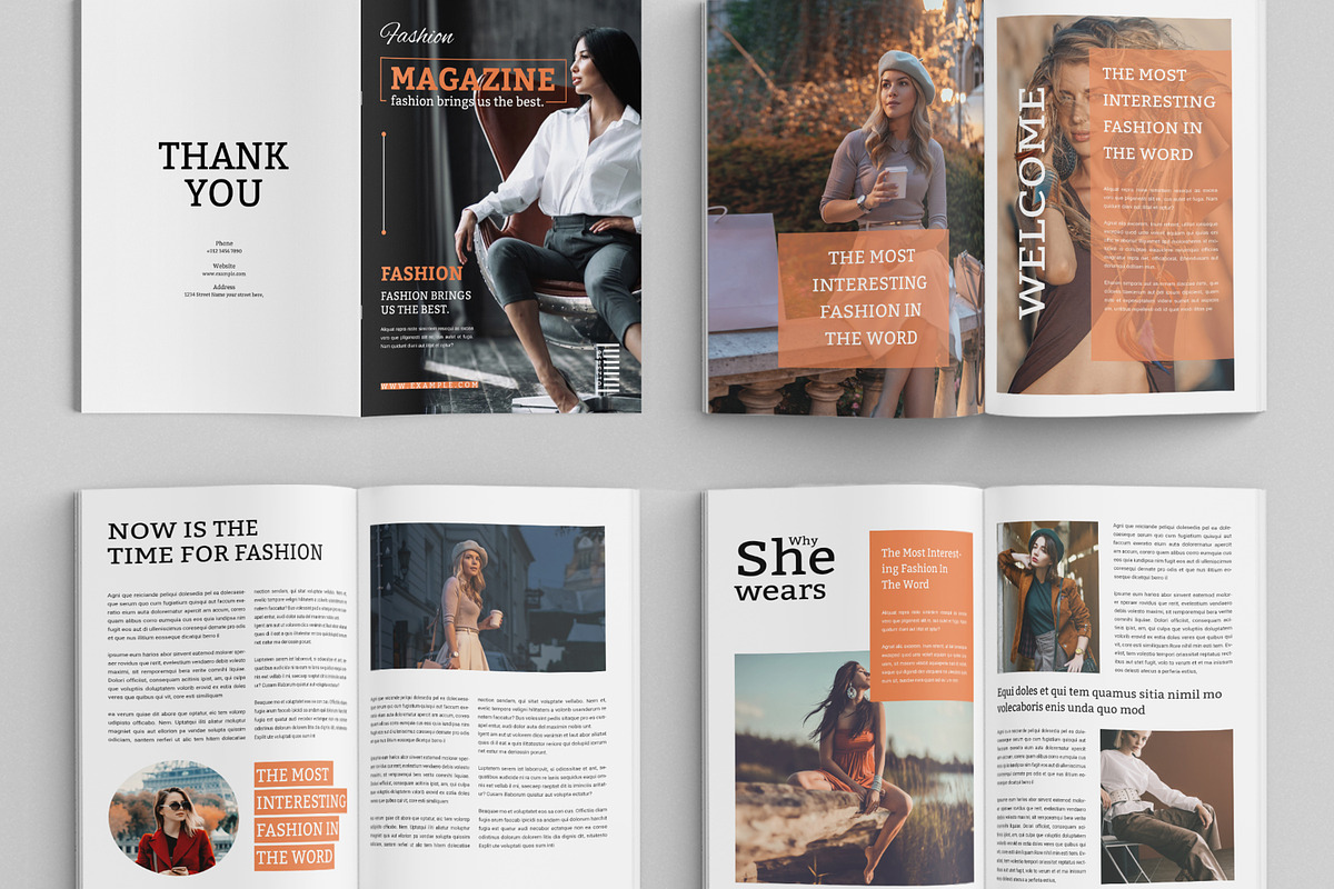 Fashion Magazine Layout, a Magazine Template by MightyDesign (Photo 2 of 6)