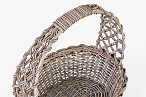 Wicker Basket 04 Gray Color