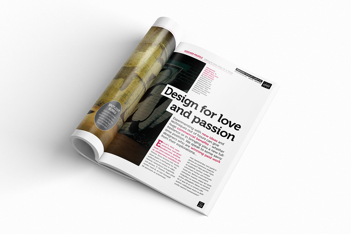 Magazine Template InDesign 02, a Magazine Template by Love Graphic Design (Photo 7 of 36)