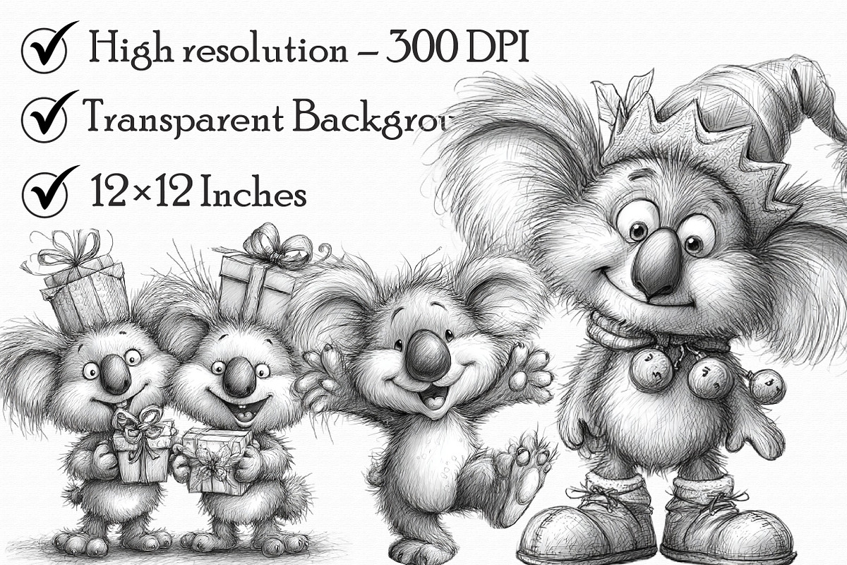 Funny Winter Penguin Sketch Art Clip, an Illustration by Libby Wishes (Photo 6 of 7)
