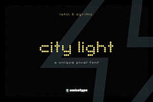 City Light Pixel Game Font