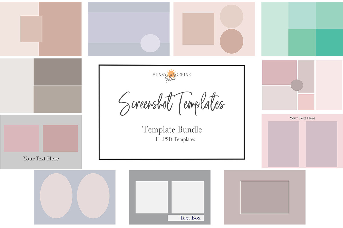 PSD Screenshot Template Bundle 3, a Presentation Template by SunnyTangerine Stock (Photo 2 of 4)