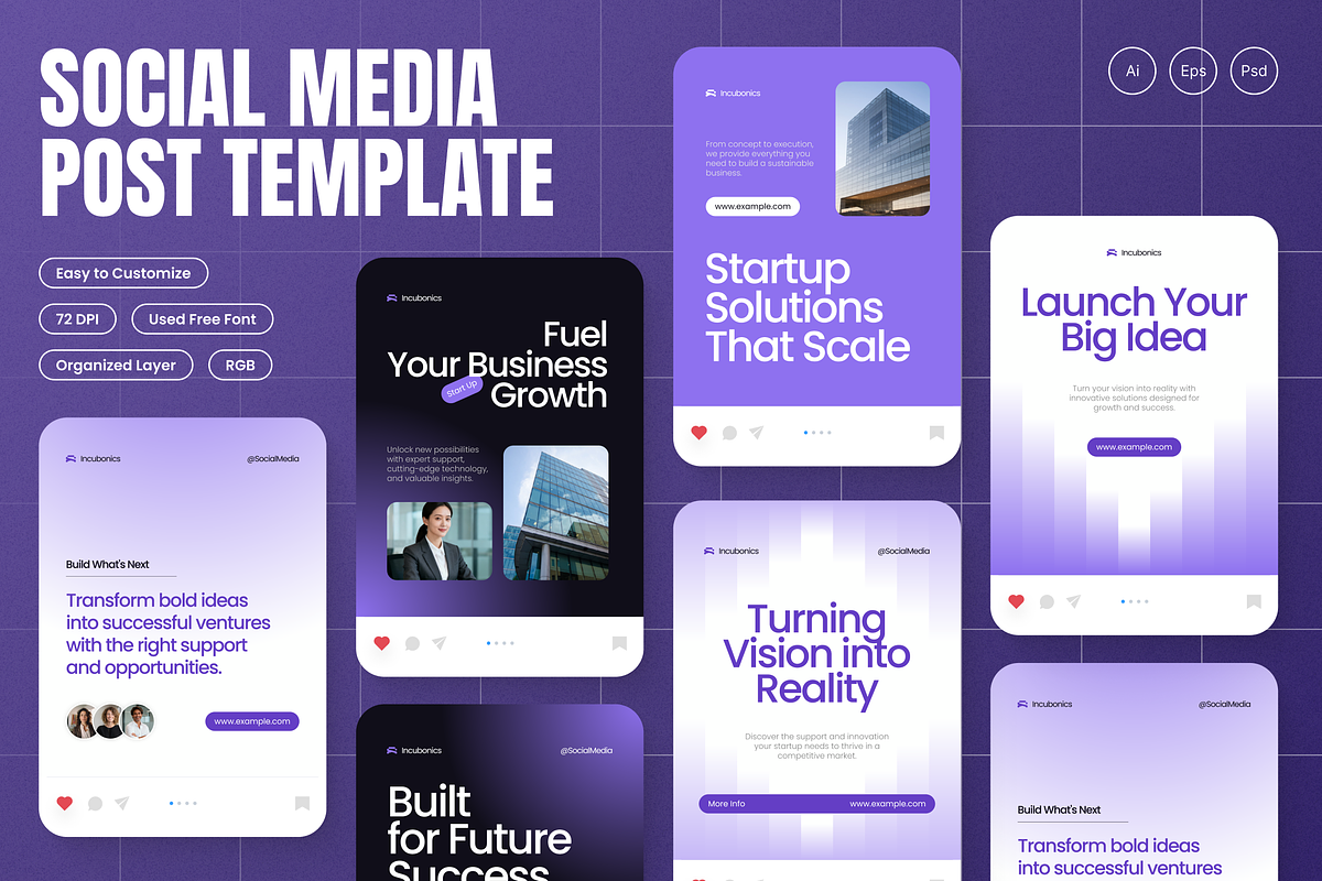 Startup Promotion Instagram Post, a Social Media Template by Annora Studio (Photo 1 of 6)