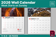 Wall Calendar 2026 (WC037-26-S), a Stationery Template by mikhailmorosin (Thumbnail 1 of 8)